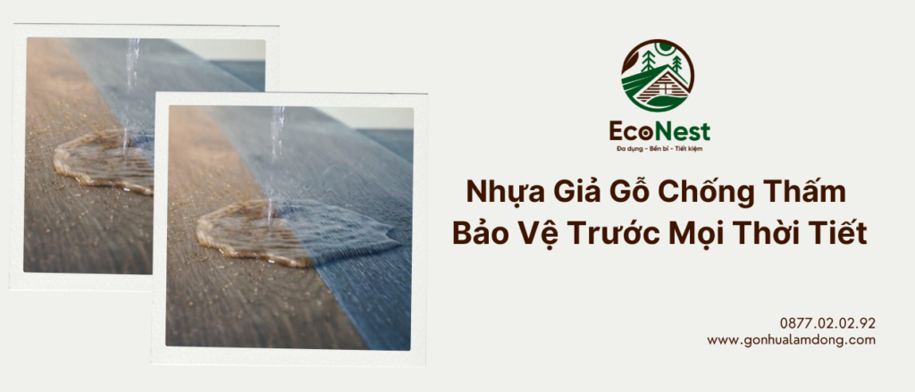 Nhựa giả gỗ chống thấm là giải pháp đáp ứng những yêu cầu khắt khe đó, mang đến vẻ đẹp tự nhiên của gỗ nhưng với khả năng chống chịu thời tiết vượt trội, bảo vệ không gian sống của bạn 