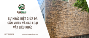 Sự khác biệt giữa đá sân vườn và các loại vật liệu khác